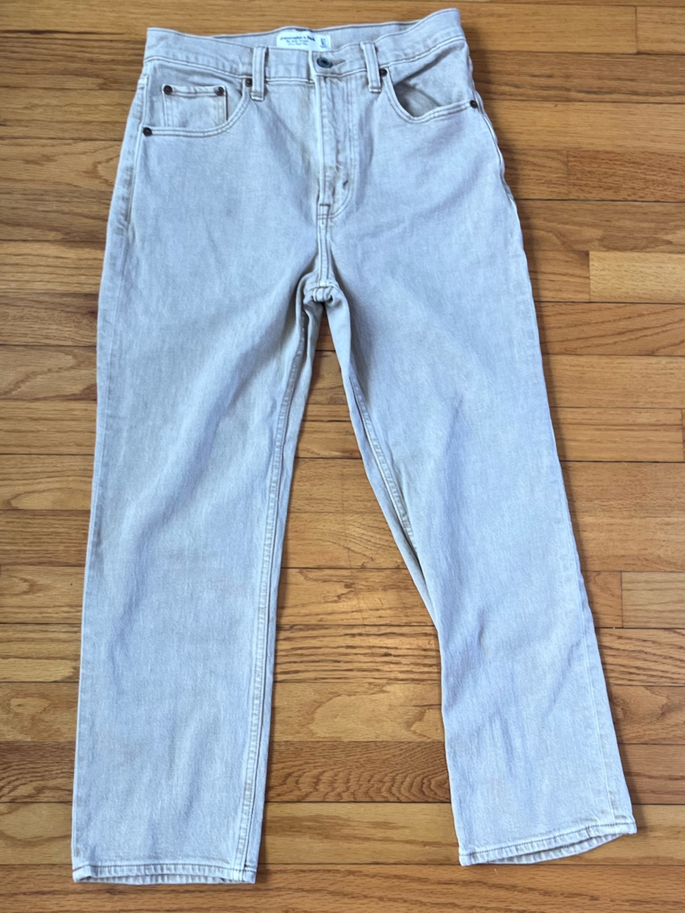 Abercrombie & Fitch Light Wash High-Rise Straight Jeans